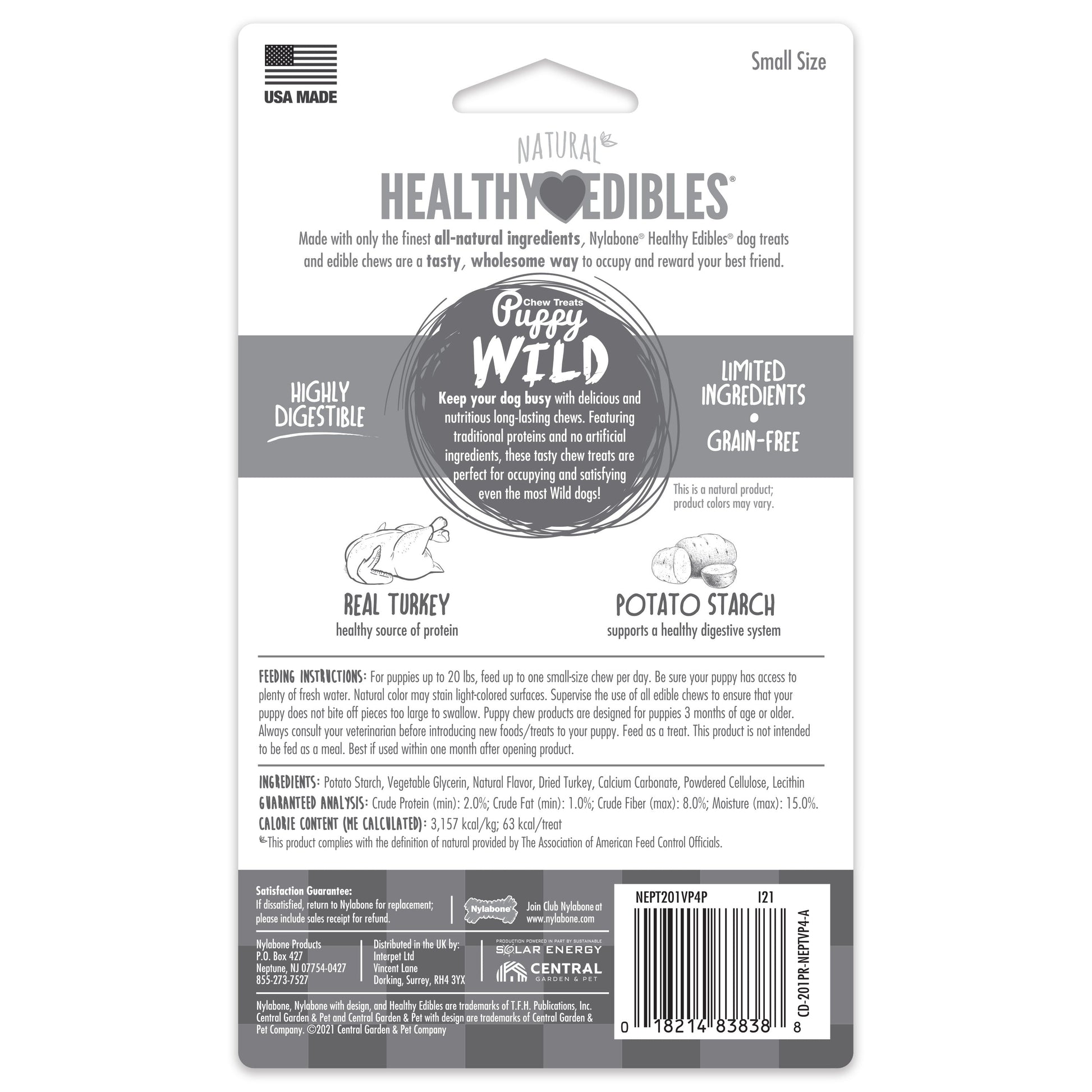 Nylabone Healthy Edibles WILD All-Natural Long Lasting Puppy Dog Chew, view 7