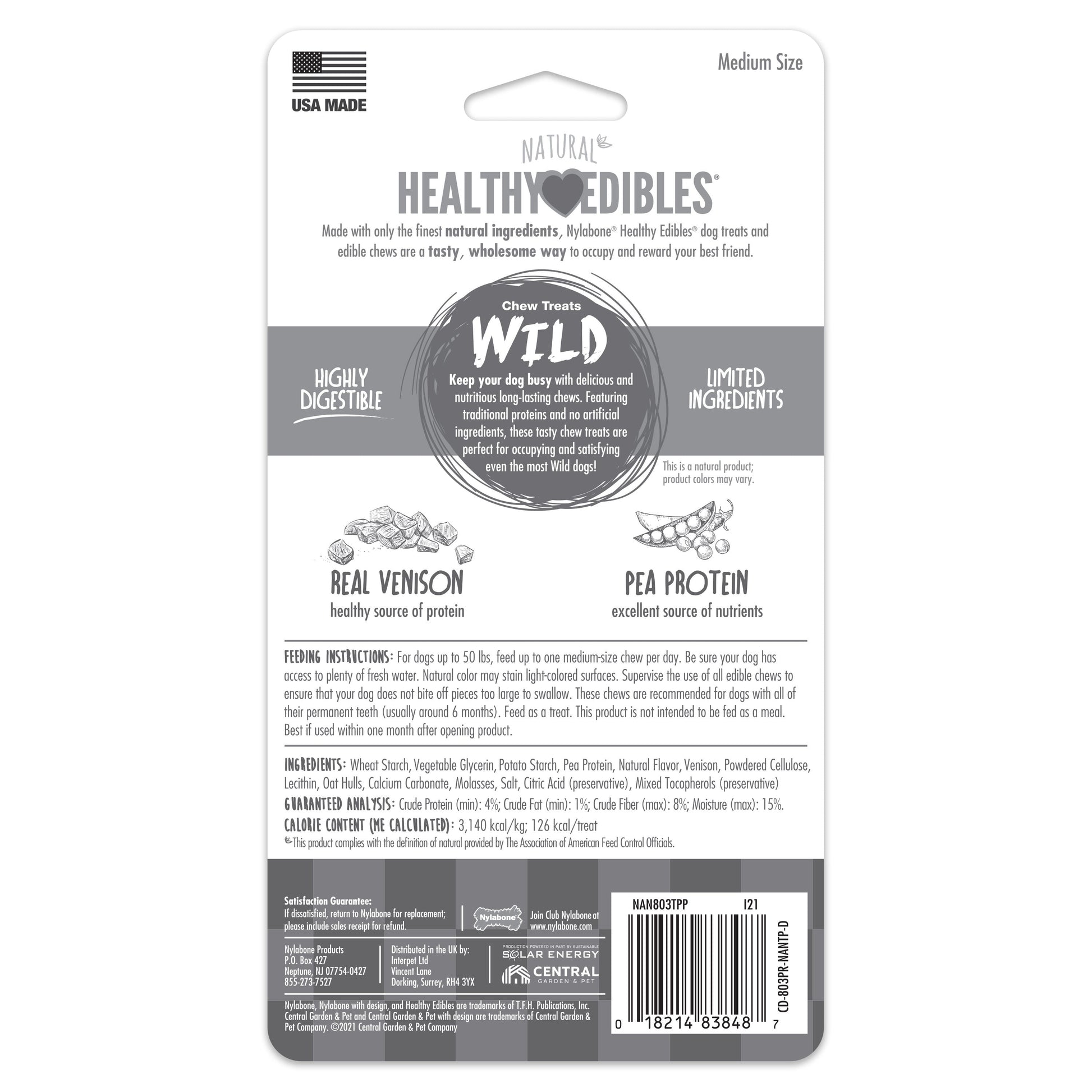 Nylabone Healthy Edibles WILD All-Natural Long Lasting Antler Dog Chew, view 7