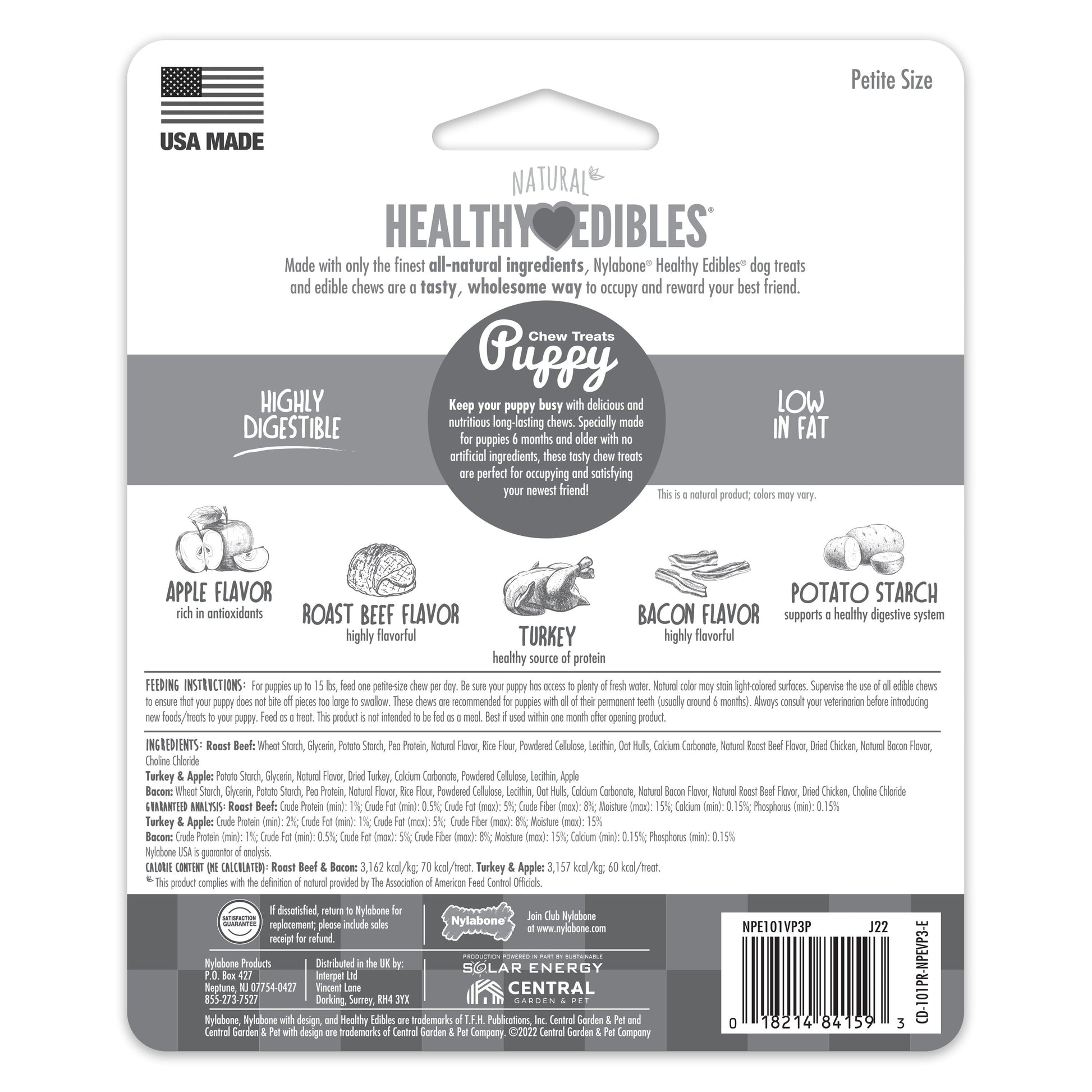 Nylabone Healthy Edibles All-Natural Long Lasting Puppy Dog Chew, view 8