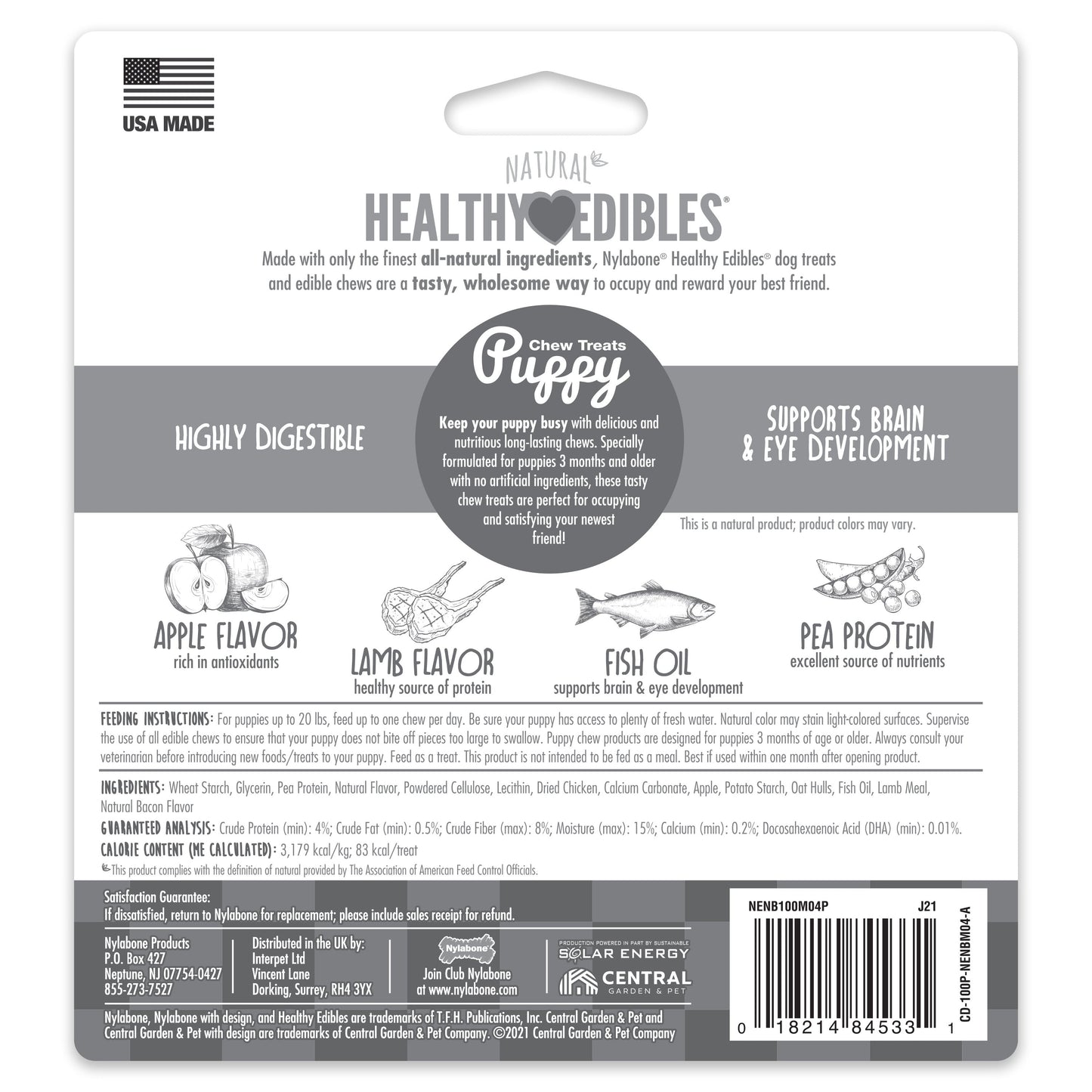 Nylabone Healthy Edibles All-Natural Long Lasting Puppy Dog Chew, view 7