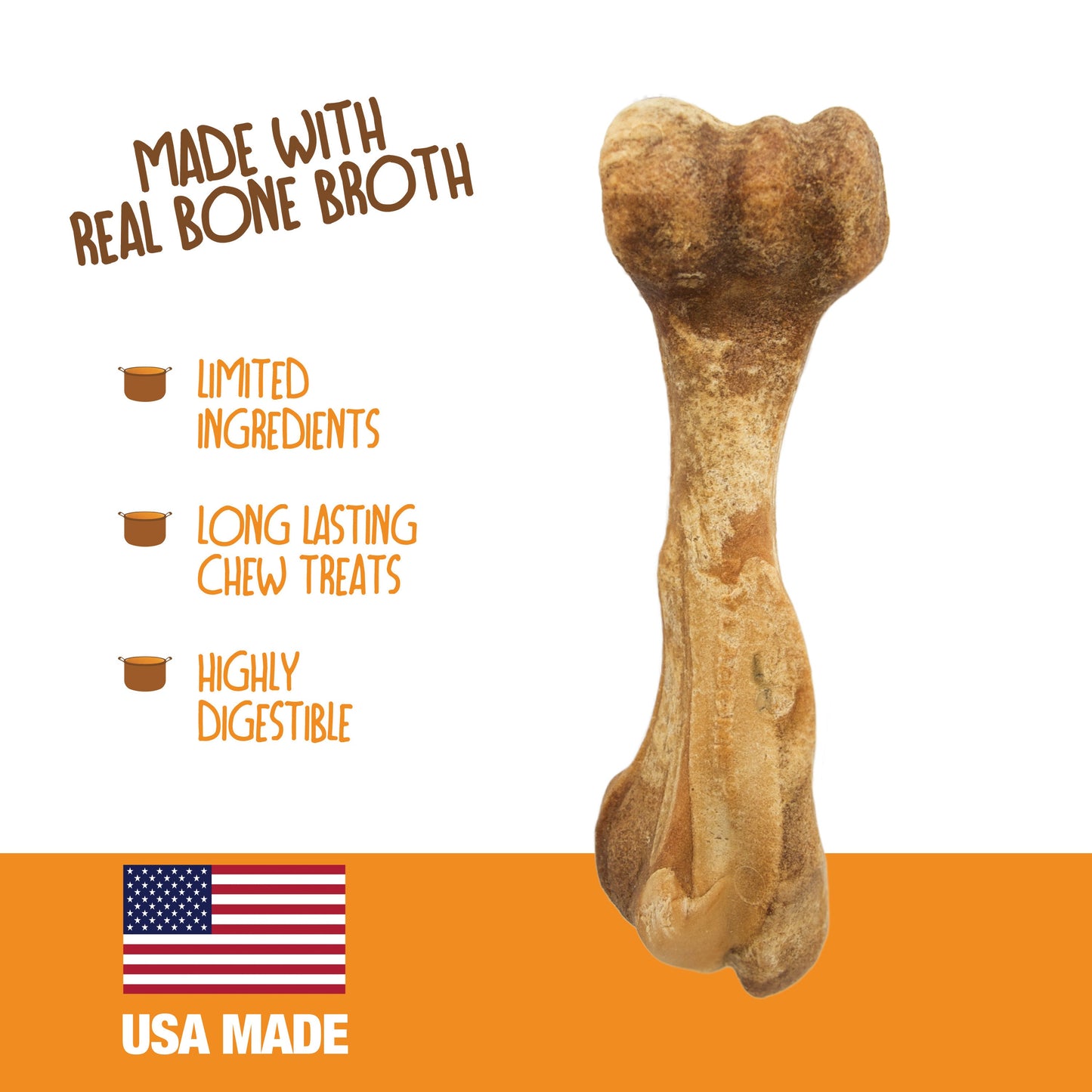 Nylabone Healthy Edibles Broth Bone All-Natural Long Lasting Dog Chew, view 9