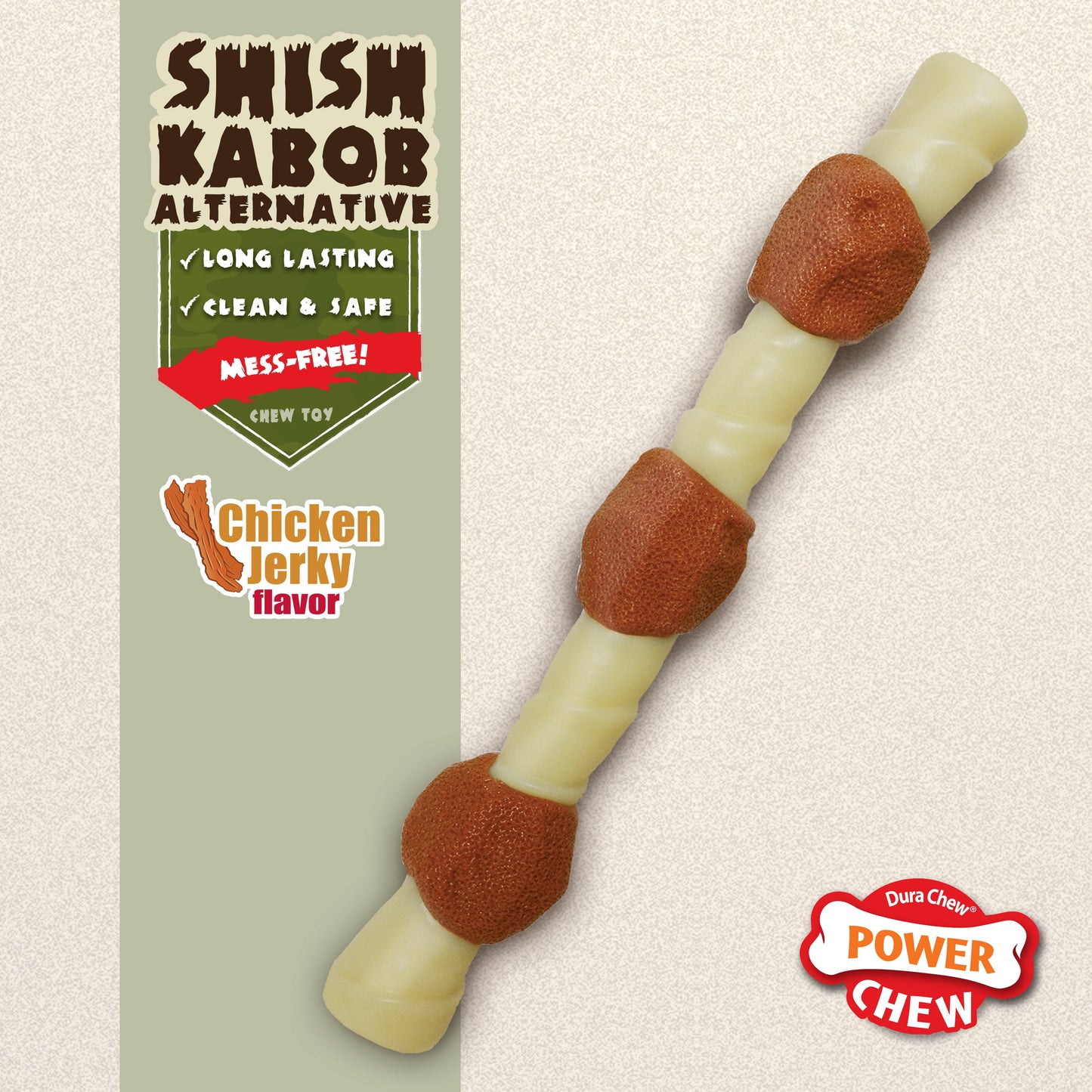 Nylabone Power Chew Shish Kabob Alternative Nylon Chew Dog Toy Chicken, view 2
