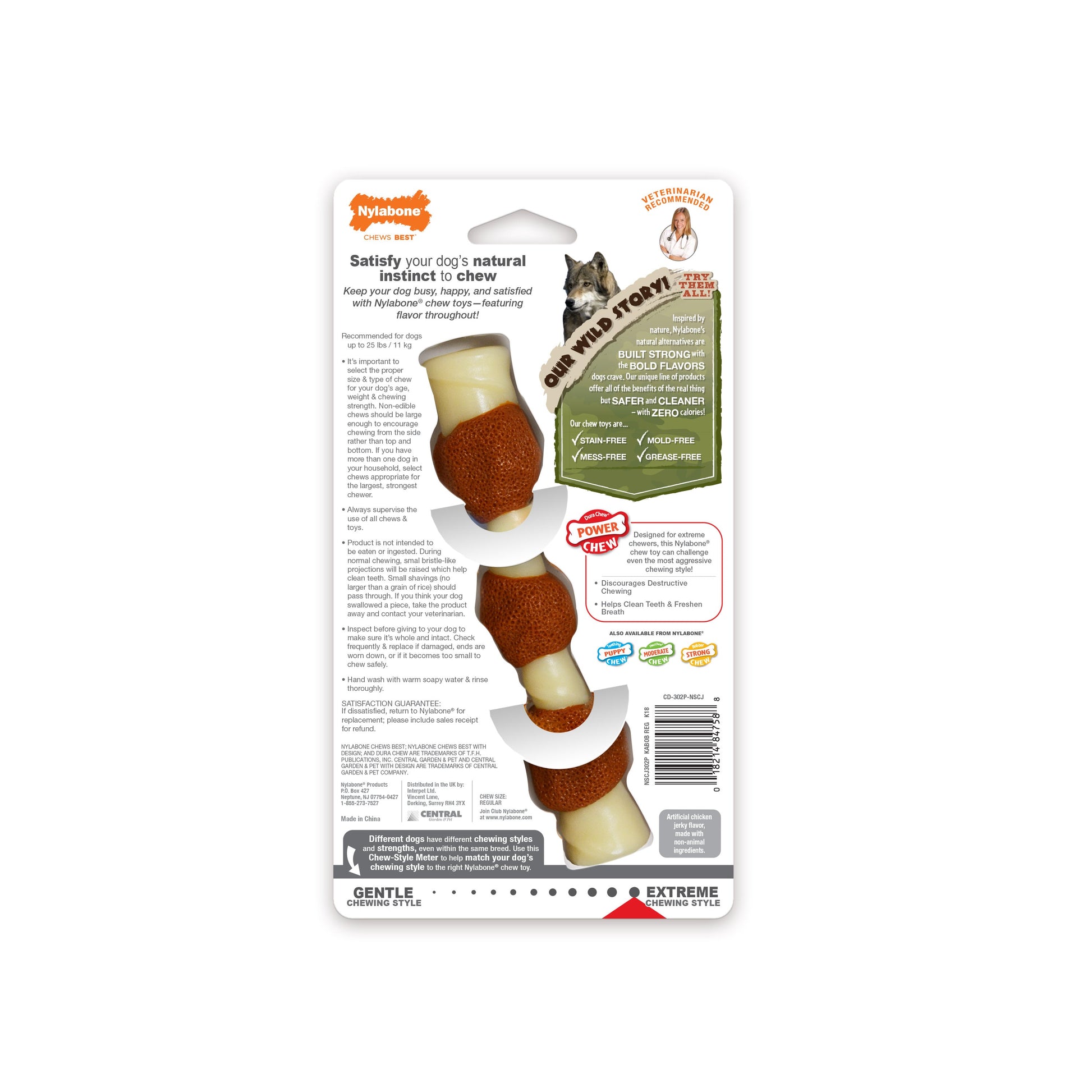 Nylabone Power Chew Shish Kabob Alternative Nylon Chew Dog Toy Chicken, view 9