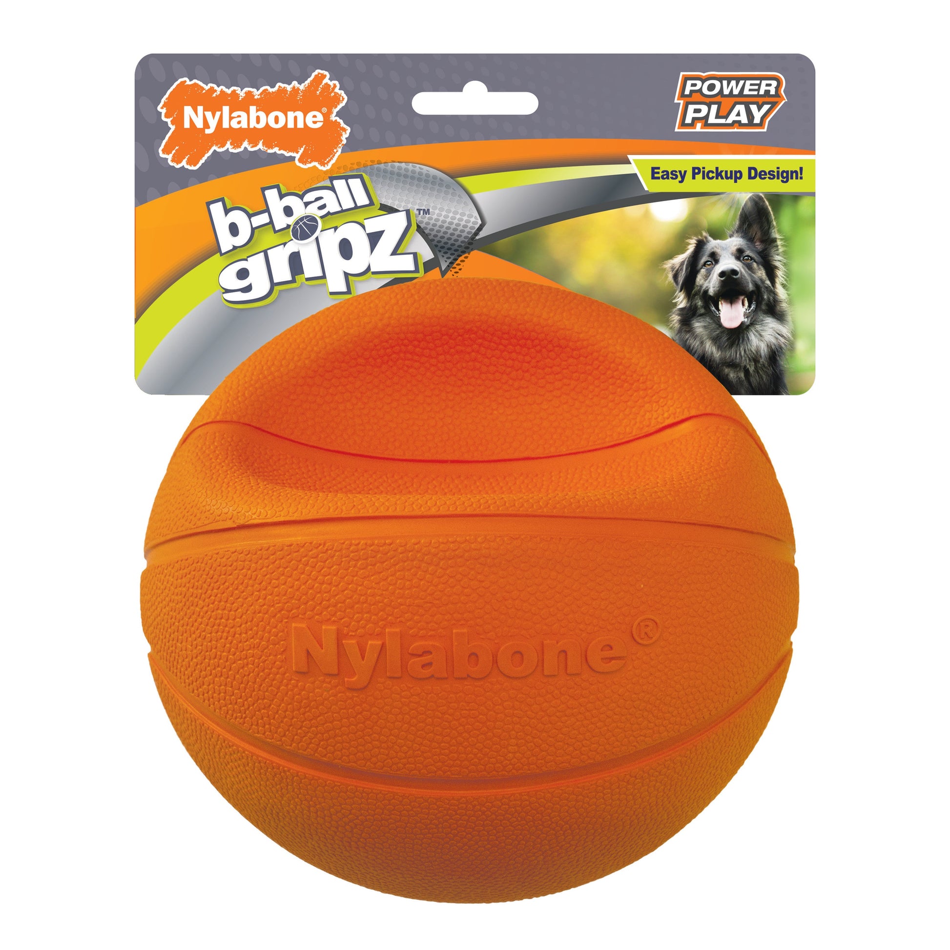 Nylabone Power Play Dog Basketball BBall Gripz Large/Giant up to