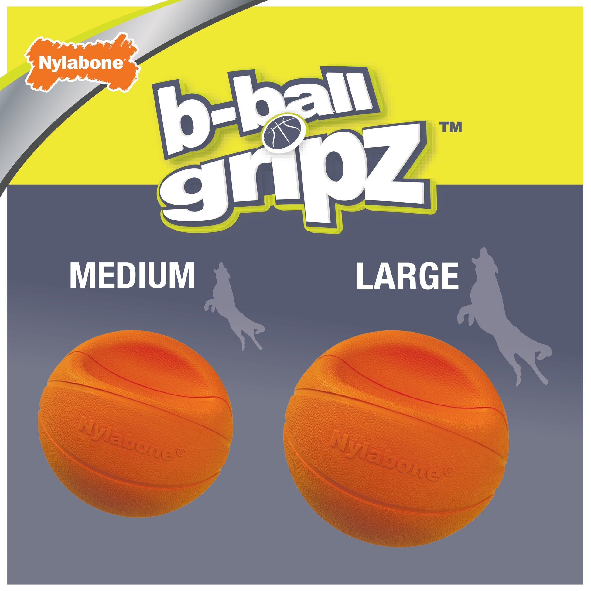 Nylabone Power Play Dog Basketball BBall Gripz Large/Giant up to, view 4
