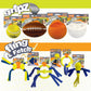 Nylabone Power Play Gripz Dog Soccer Ball Dog Toy Medium/Wolf up to 35, view 6