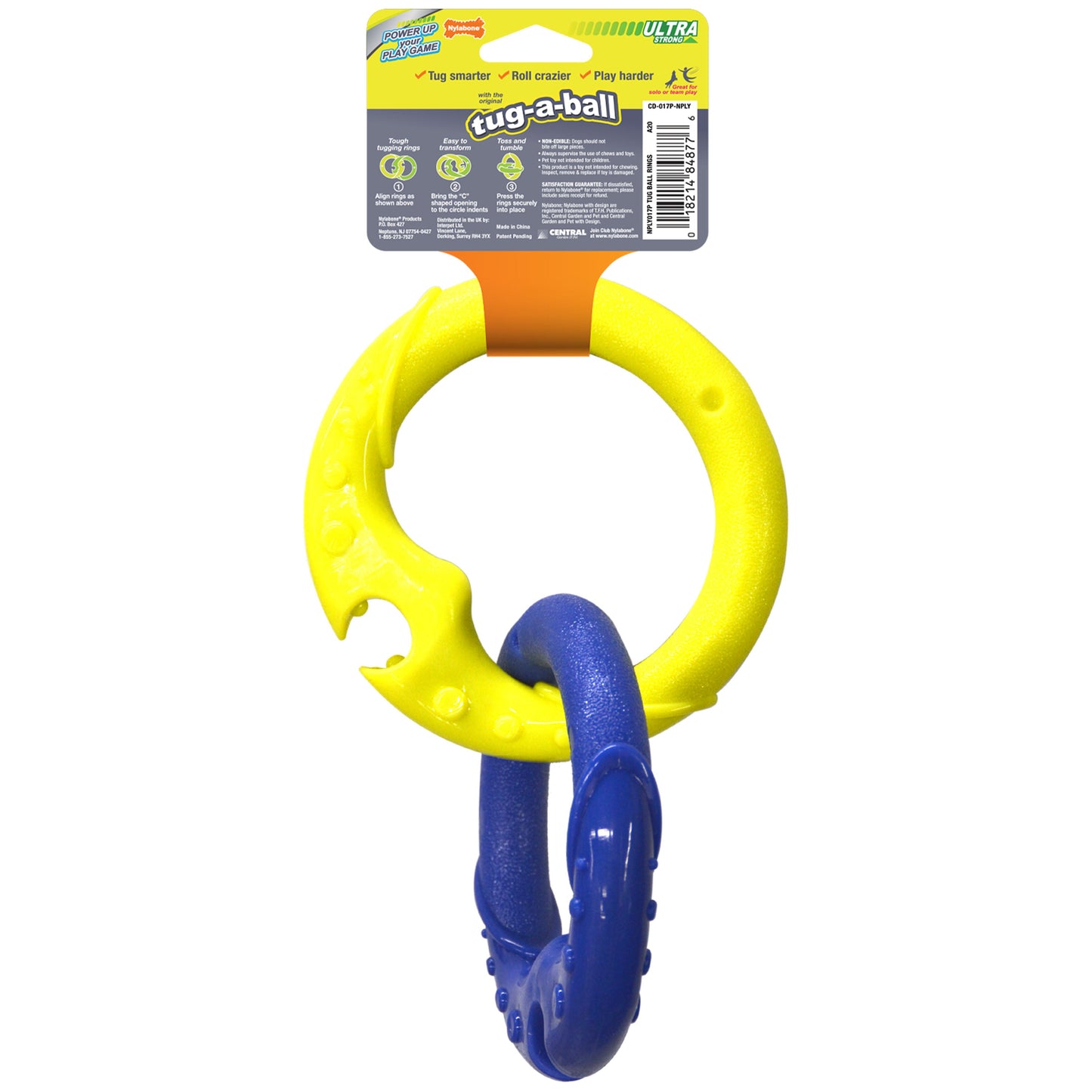 Nylabone Power Play Tug-a-Ball 2-in-1 Ball and Tug Dog Toy for Dogs, view 9