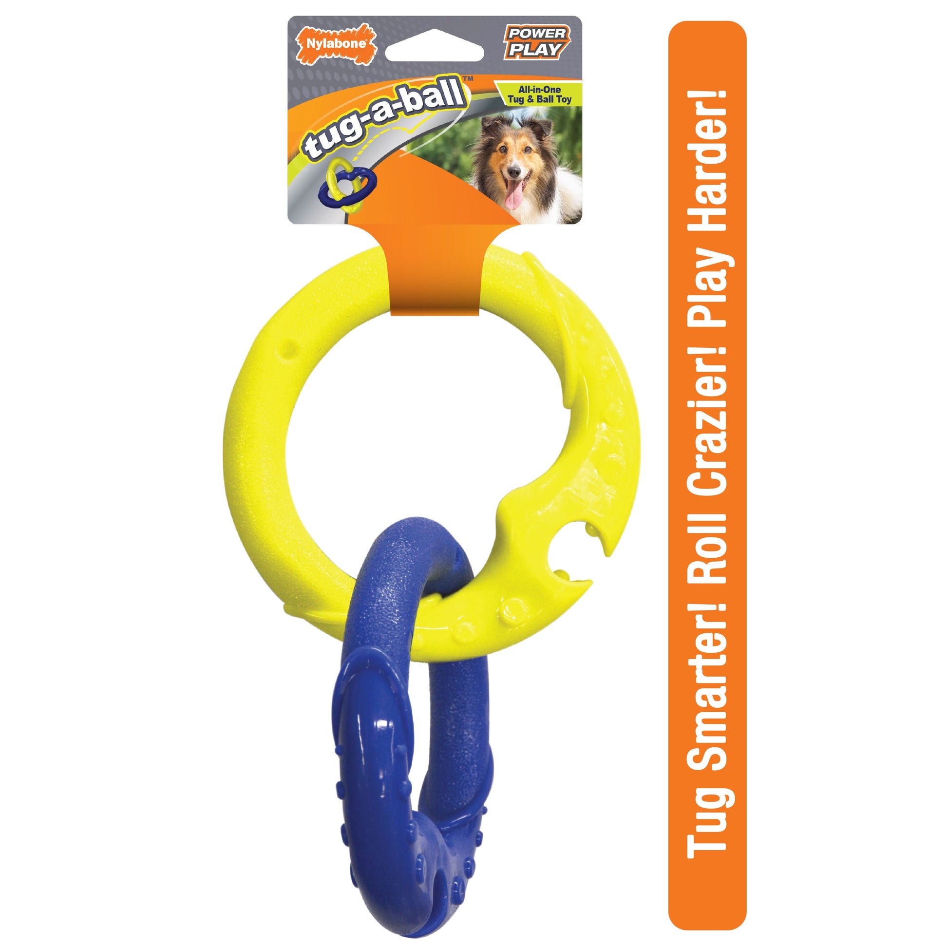 Nylabone Power Play Tug-a-Ball 2-in-1 Ball and Tug Dog Toy for Dogs, view 12