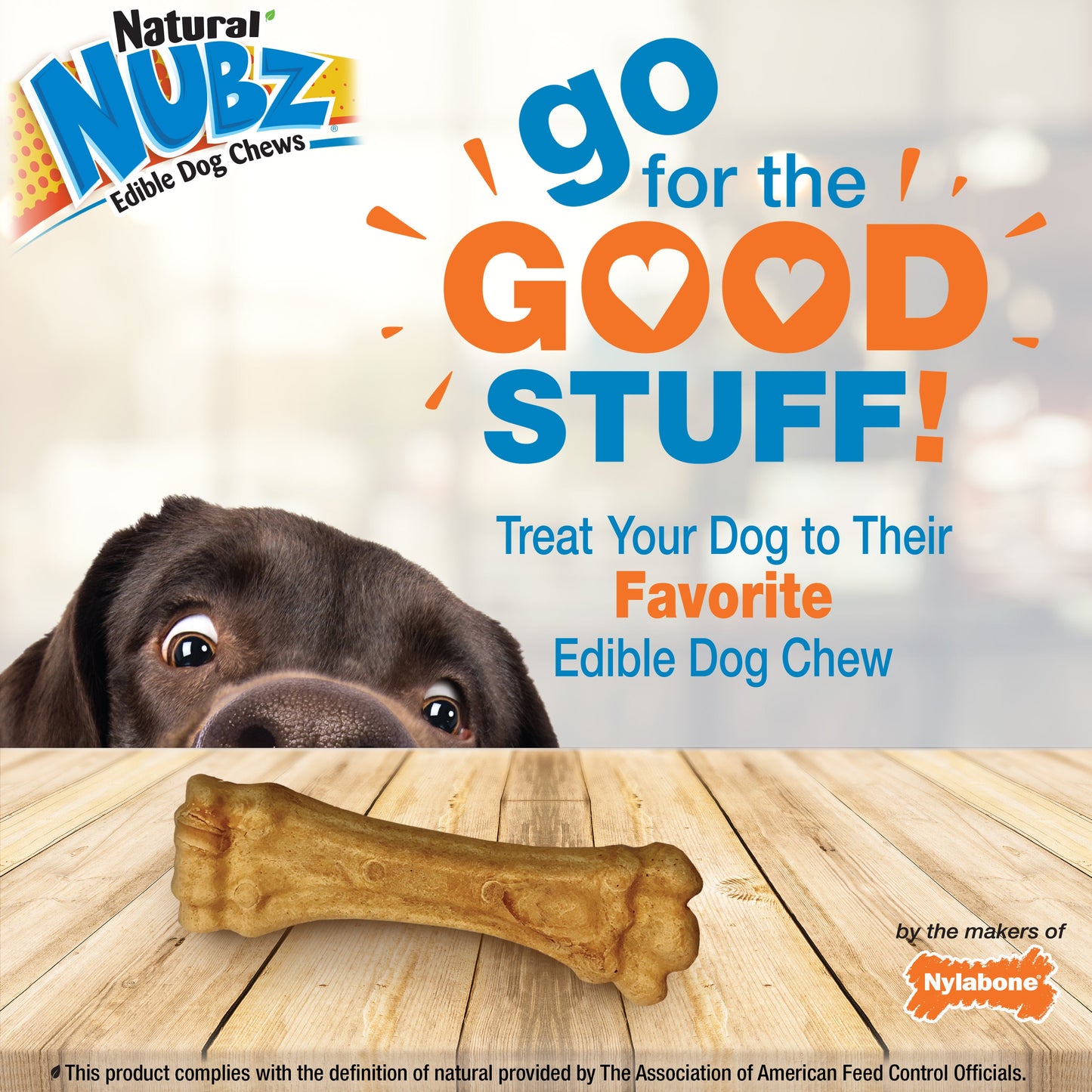 Nylabone Natural Nubz Dog Treats, Jumbo up to 50 lb. 2 ct, view 2