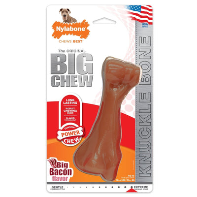 Nylabone Power Chew Knuckle Bone BIG Dog Chew Toy Bacon XX-Large/Monster - 50++ lb - Pets Perfect