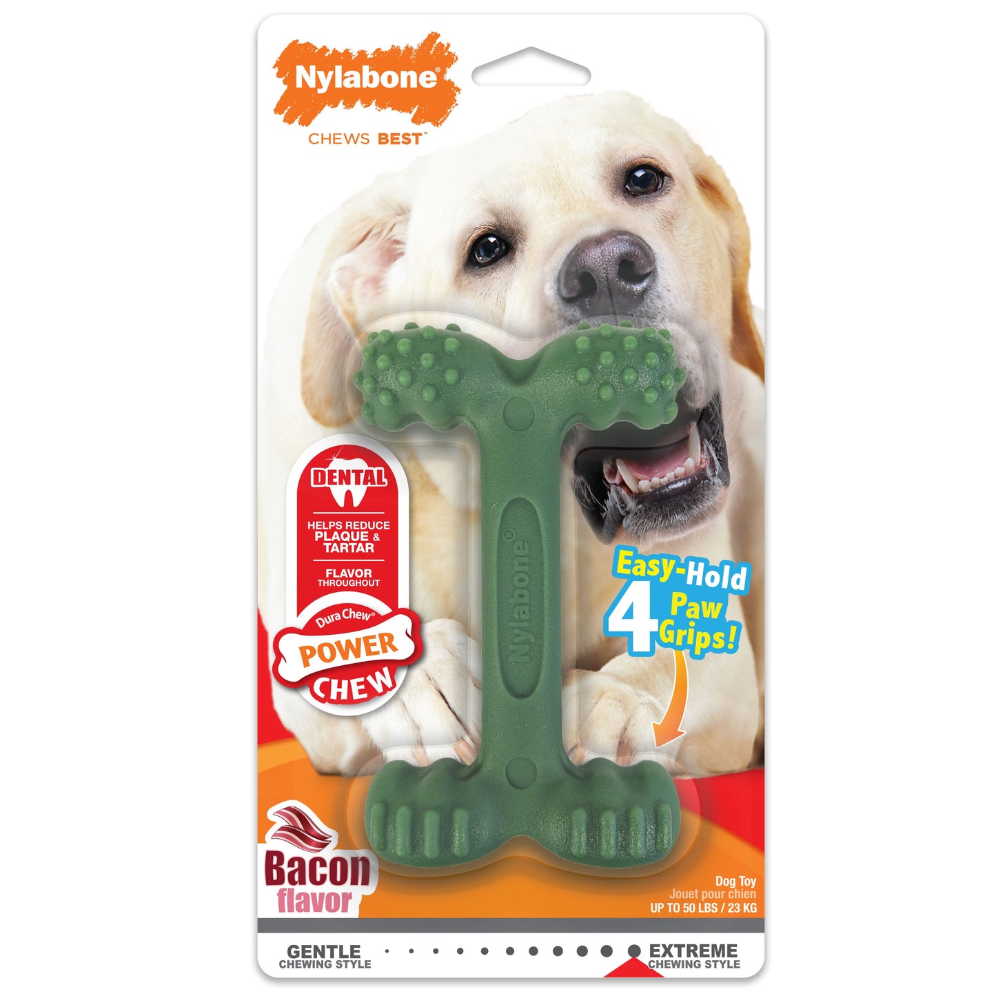 Nylabone Power Chew EasyHold Dog Dental Chew Dog Toy Large/Giant up to