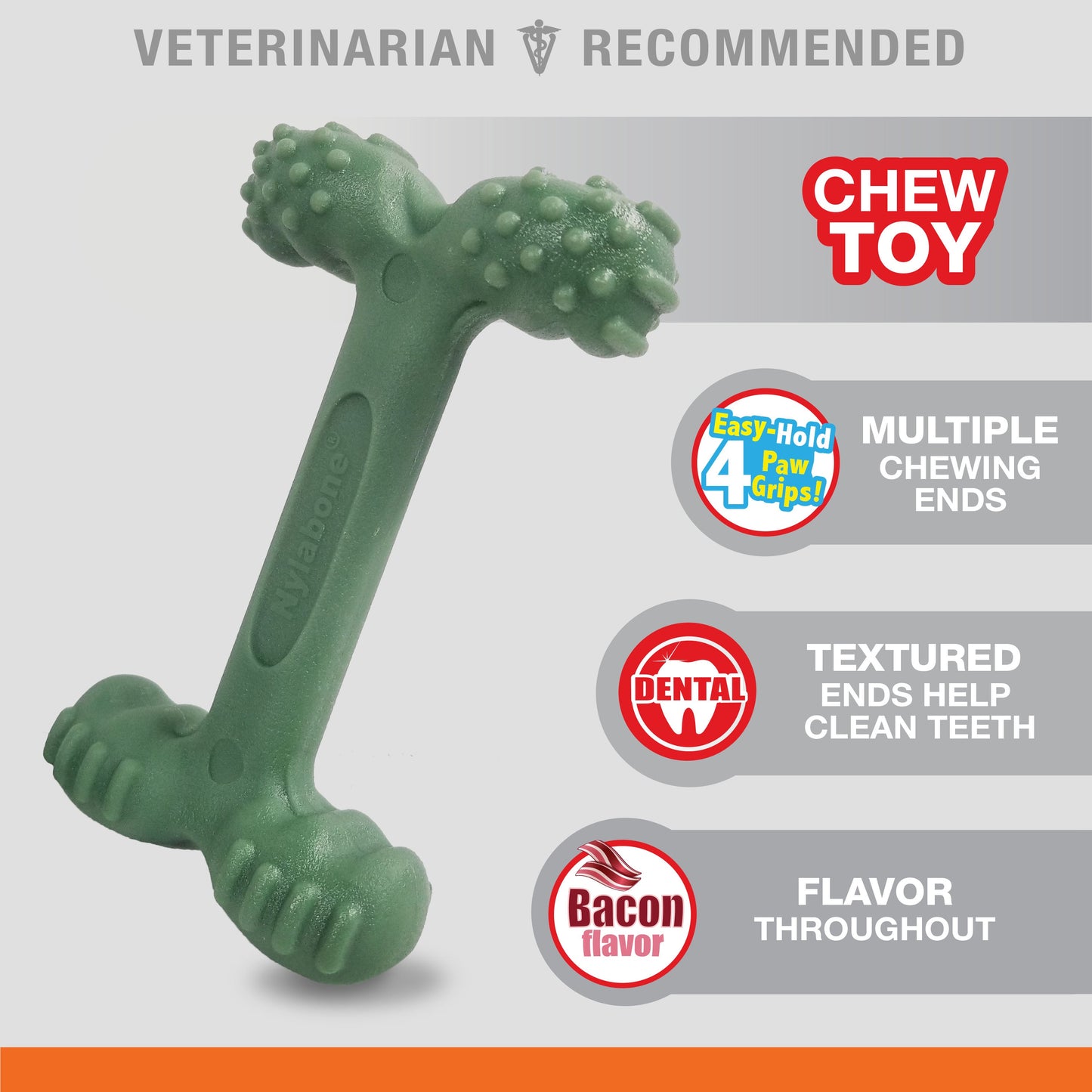 Nylabone Power Chew EasyHold Dog Dental Chew Dog Toy Large/Giant up to, view 2