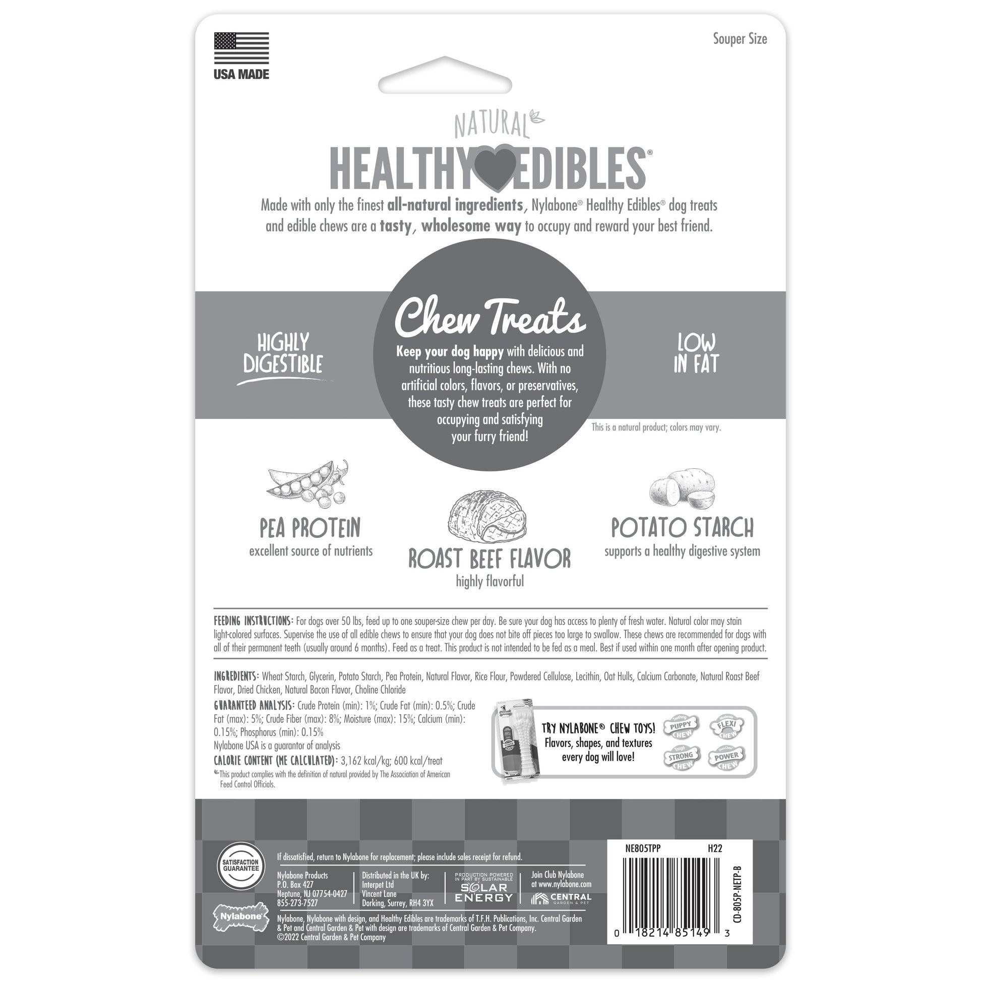 Nylabone Healthy Edibles All-Natural Long Lasting Dog Chew Treats, view 7