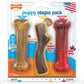 Nylabone Puppy Dog Chew Stages Triple Pack Chewy Toys Chicken, Bacon