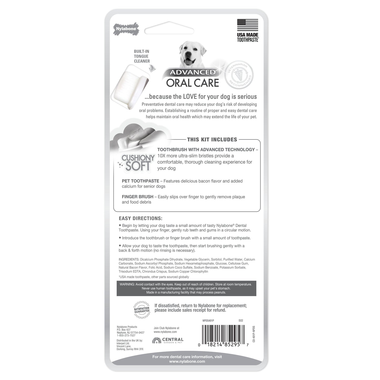 Nylabone Advanced Oral Care Senior Dog Dental Kit with Cushiony, view 8