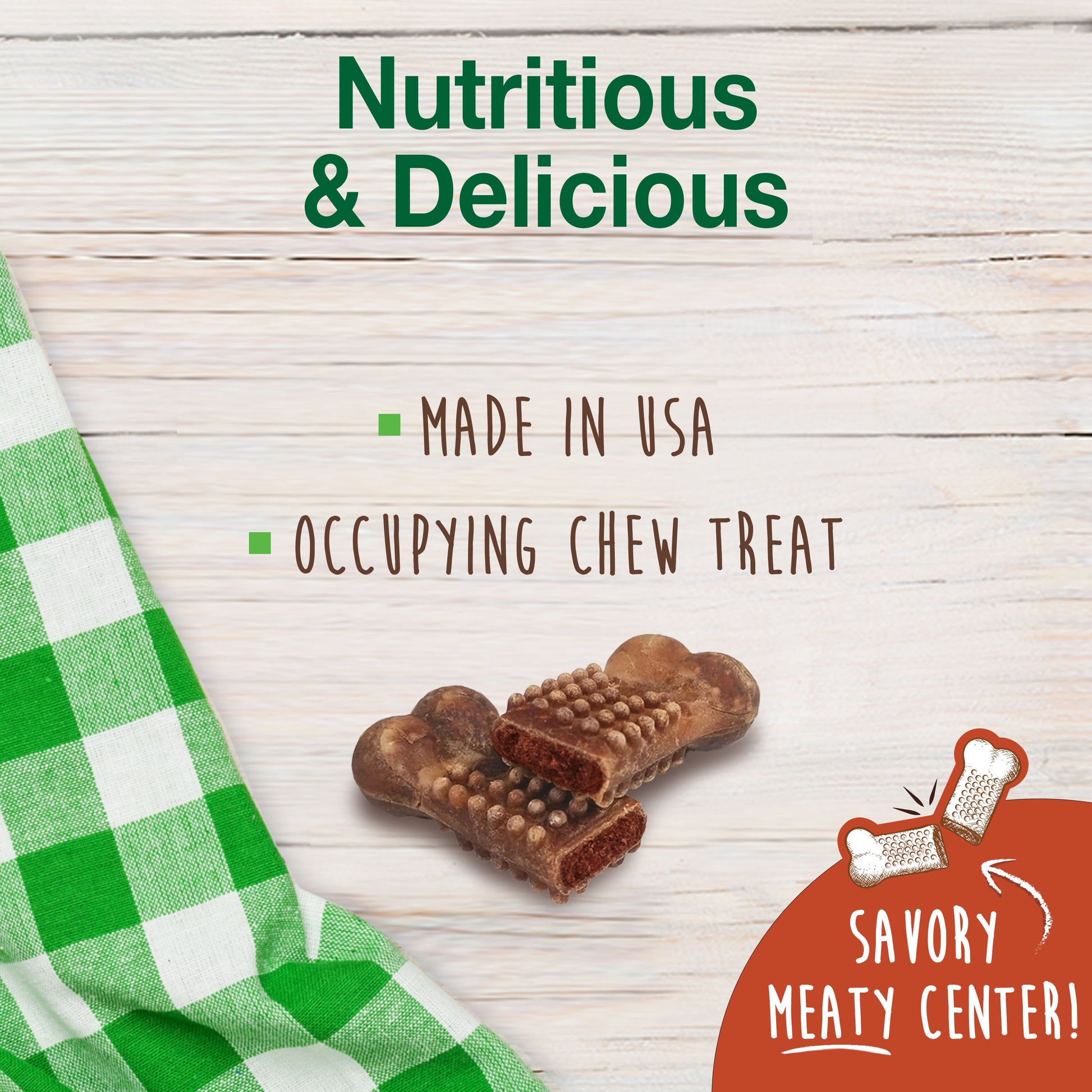 Nylabone Healthy Edibles Meaty Center All-Natural Long Lasting Dog, view 4