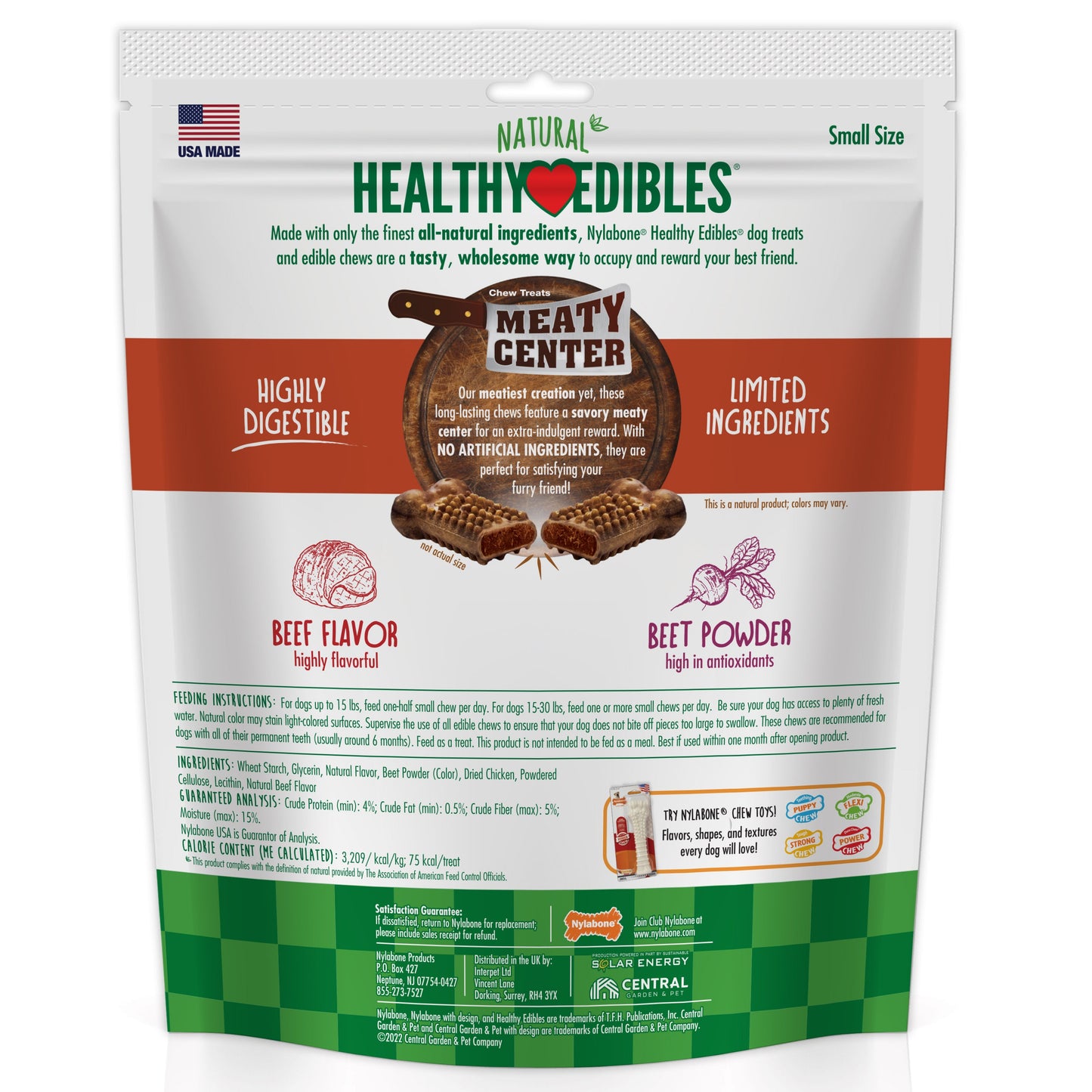 Nylabone Healthy Edibles Meaty Center All-Natural Long Lasting Dog, view 8