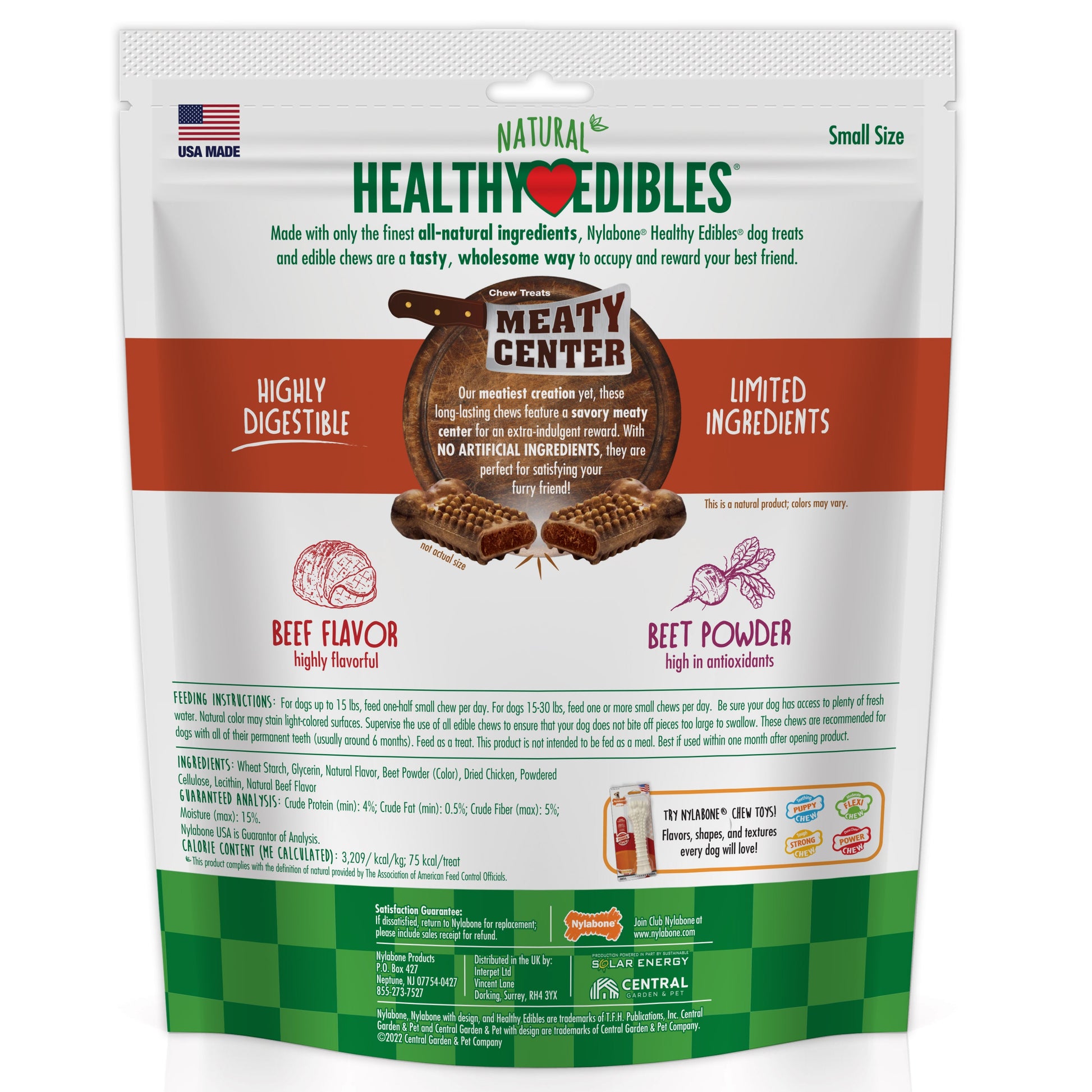 Nylabone Healthy Edibles Meaty Center All-Natural Long Lasting Dog, view 8