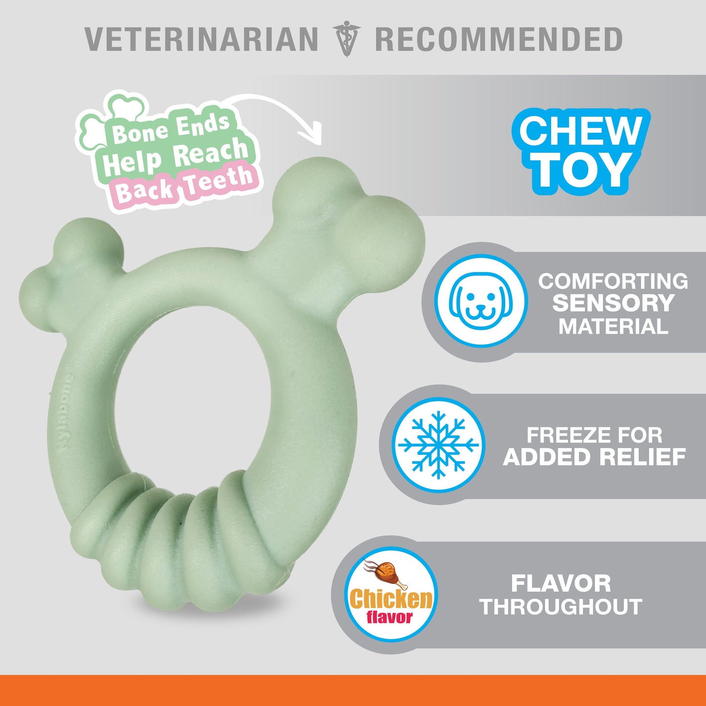 Nylabone Sensory Material Puppy Teething Ring Chicken, view 2