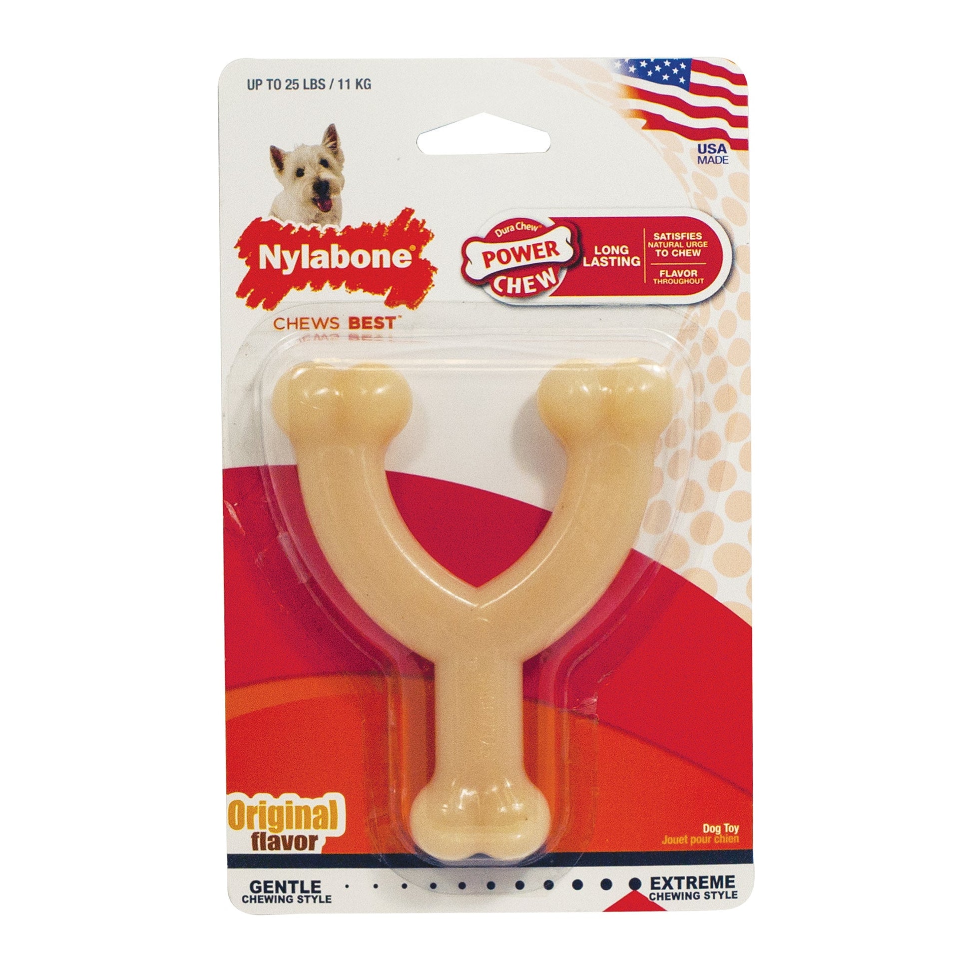 Nylabone Power Chew Original Wishbone Dog Toy Adult Dog Original