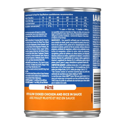 IAMS Proactive Health Paté Senior Wet Dog Food Chicken & Rice 12.3oz - Pets Perfect