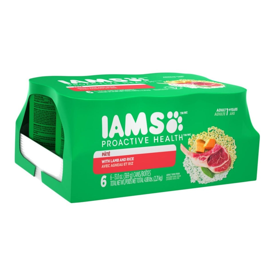 IAMS Proactive Health Paté Adult Wet Dog Food Pate with Lamb & Rice 13
