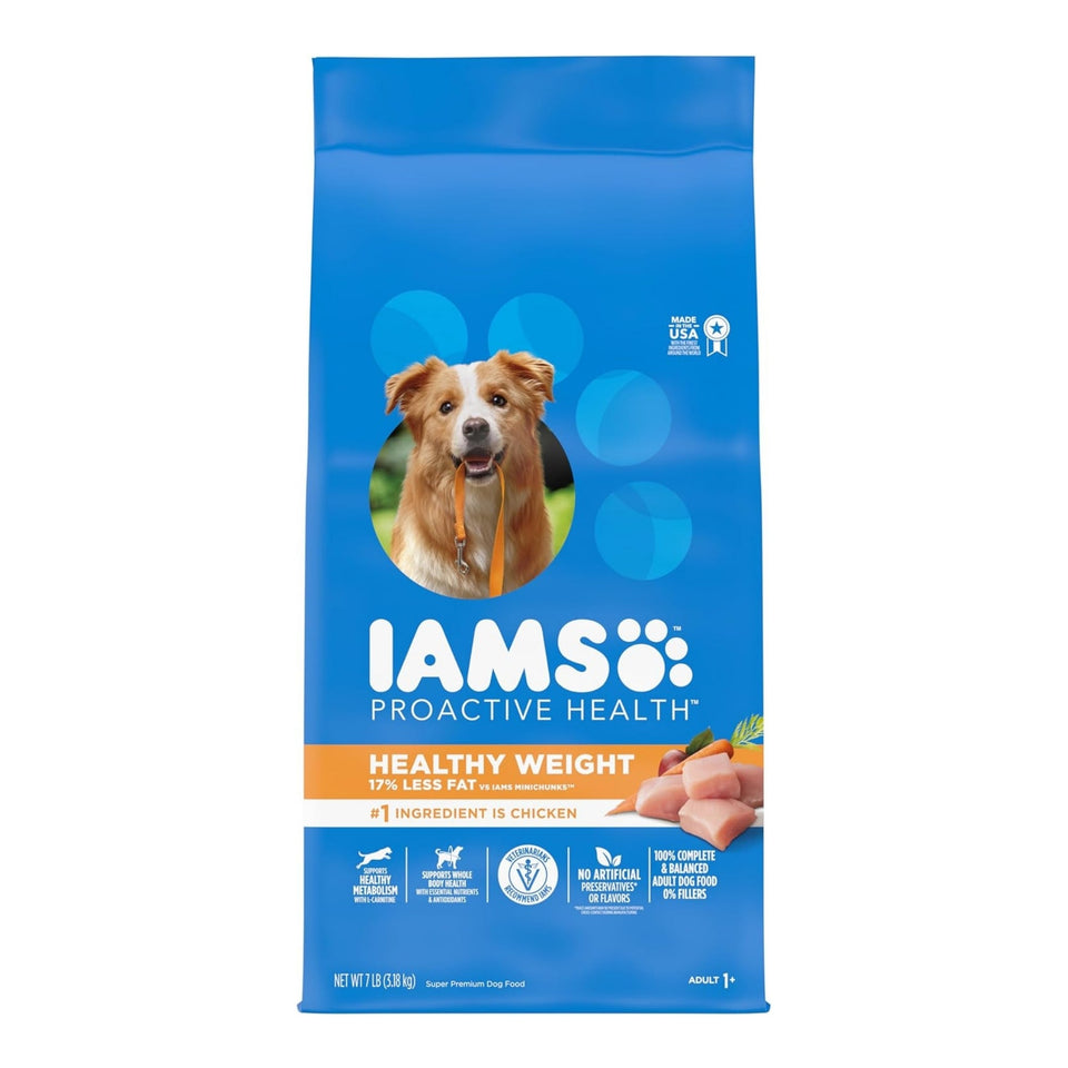 IAMS Healthy Weight Adult Dry Dog Food Chicken 7 lb, view 3