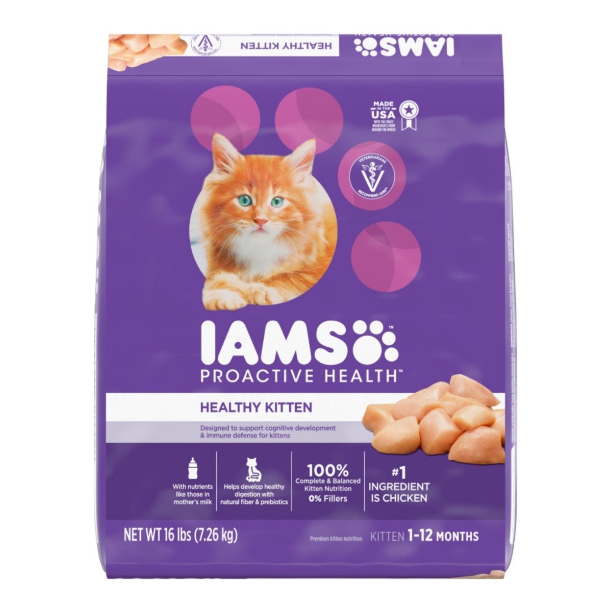 IAMS Proactive Health Kitten Dry Cat Food Chicken 16lb - Pets Perfect