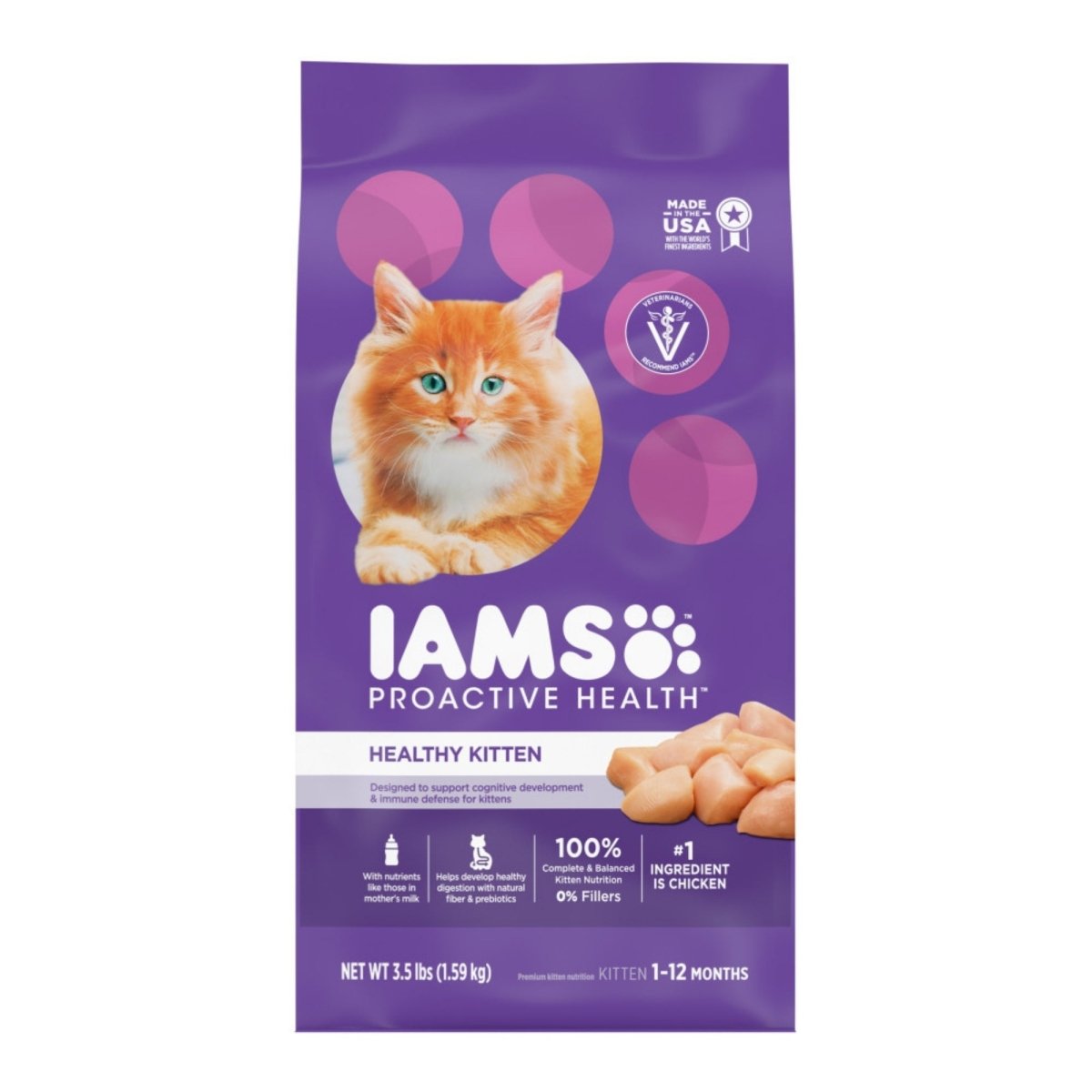 IAMS Proactive Health Kitten Dry Cat Food Chicken 3.5lb - Pets Perfect