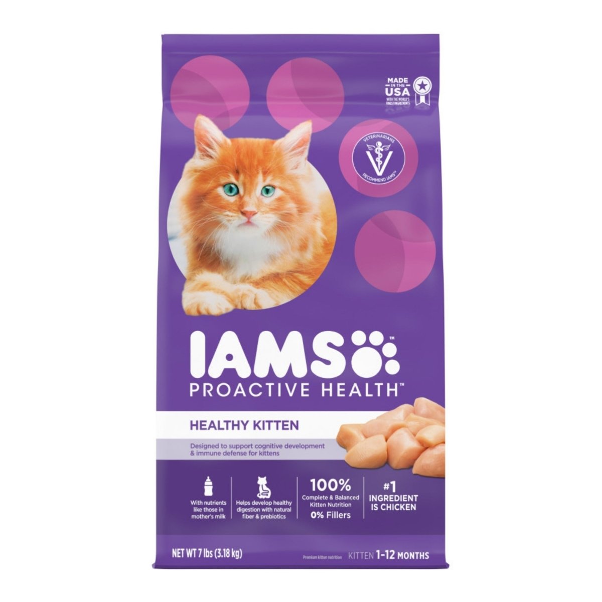 IAMS Proactive Health Kitten Dry Cat Food Chicken 7lb - Pets Perfect