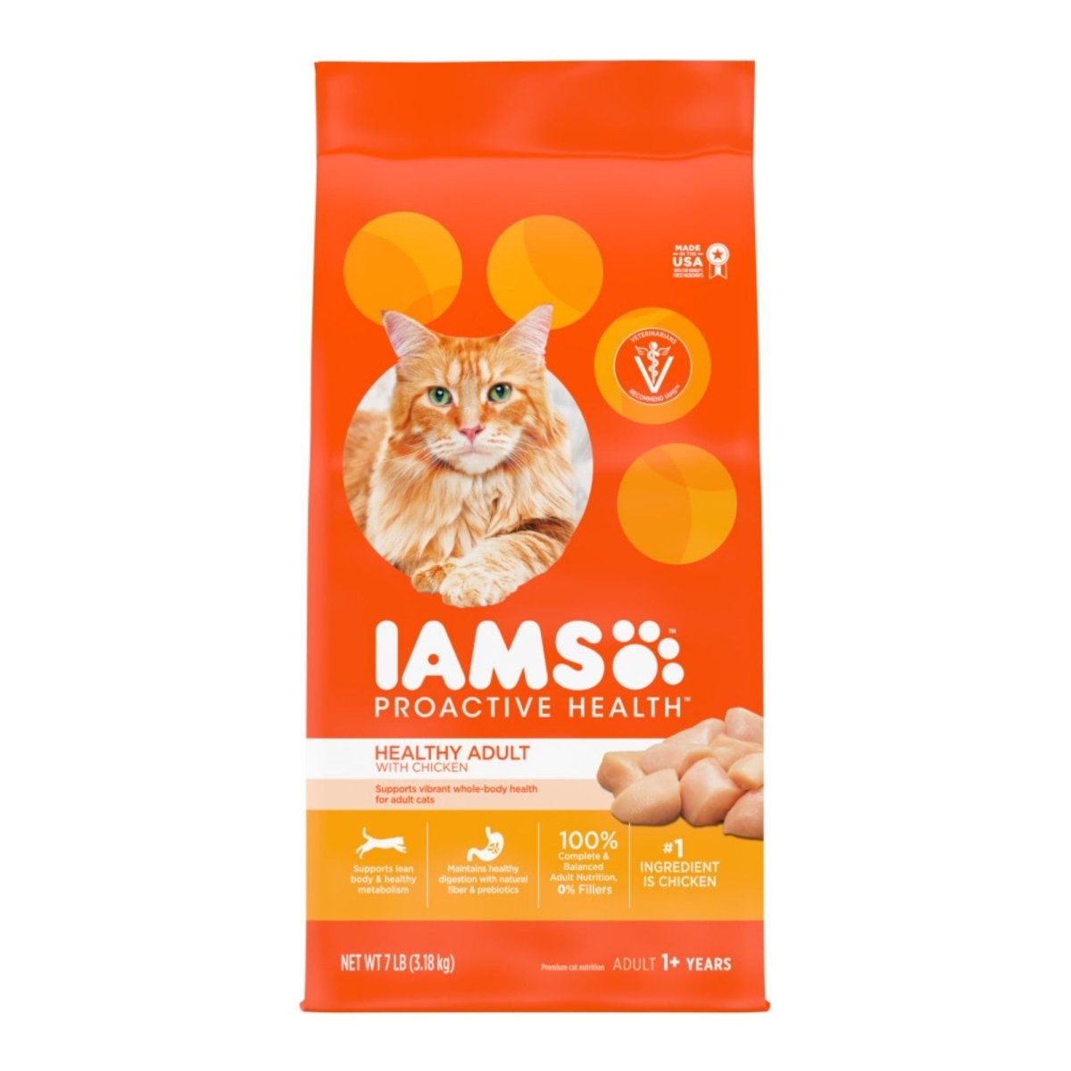 IAMS Proactive Health Adult Dry Cat Food Chicken 7lb - Pets Perfect
