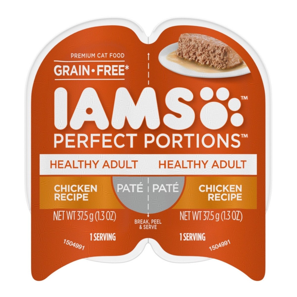 IAMS Perfect Portions Grain Free Healthy Paté Adult Wet Cat Food Chicken 2.6oz 24pk - Pets Perfect