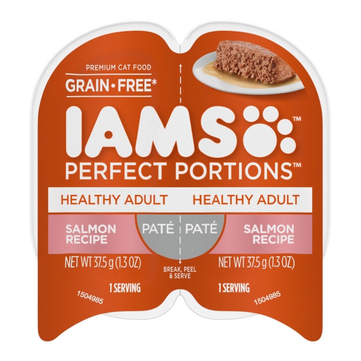 IAMS Perfect Portions Grain Free Healthy Paté Adult Wet Cat Food Salmon 2.6oz 24pk - Pets Perfect