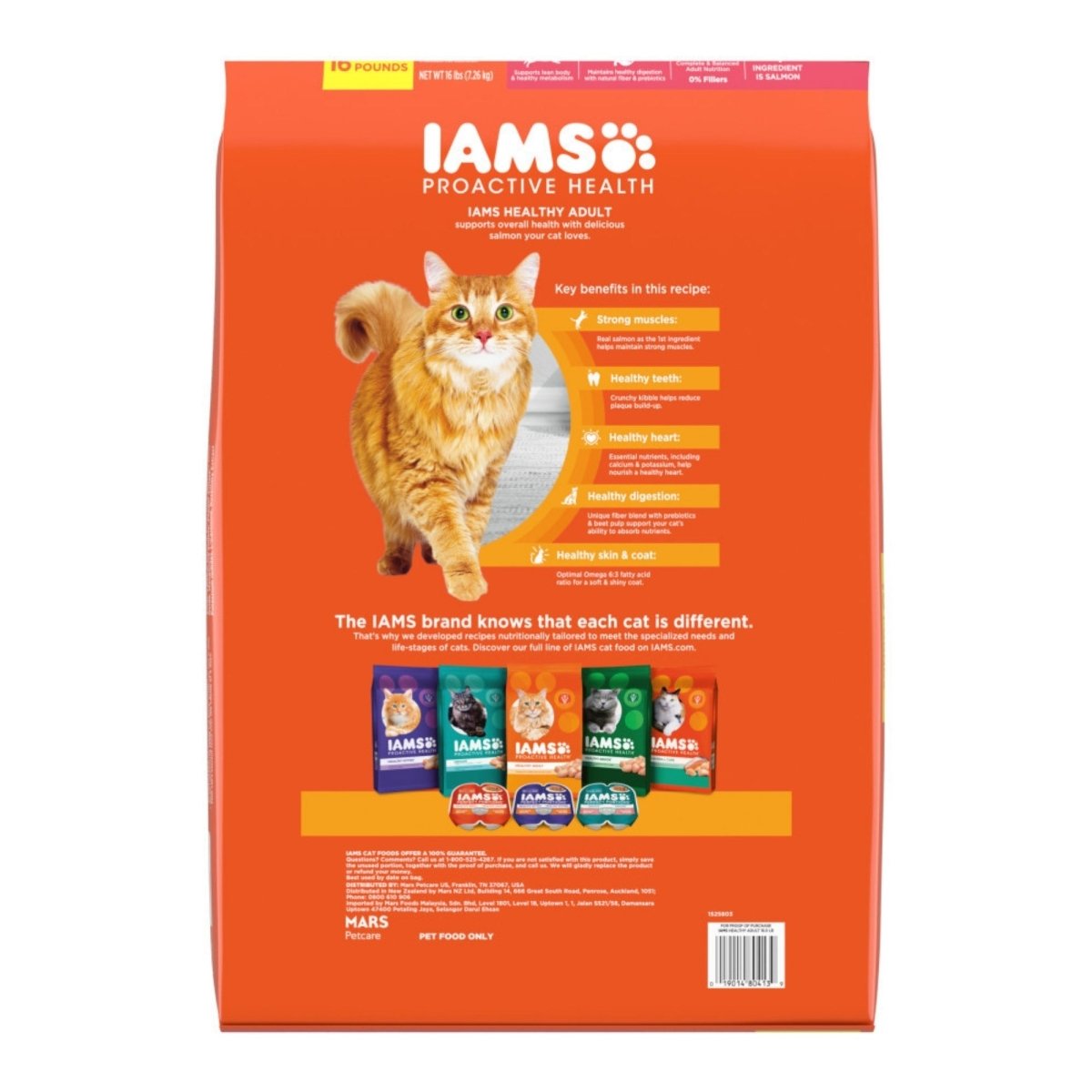 IAMS Proactive Health Adult Dry Cat Food Salmon 16lb - Pets Perfect