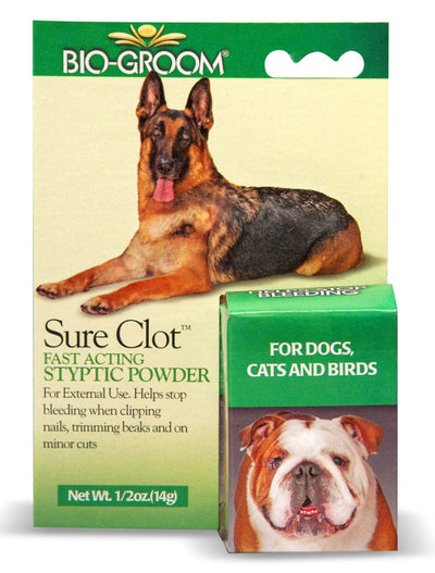 Bio Groom Sure Clot Fast Acting Styptic Powder, 0.5 oz