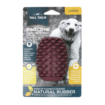 Tall Tails Dog Natural Rubber Pinecone 4 in