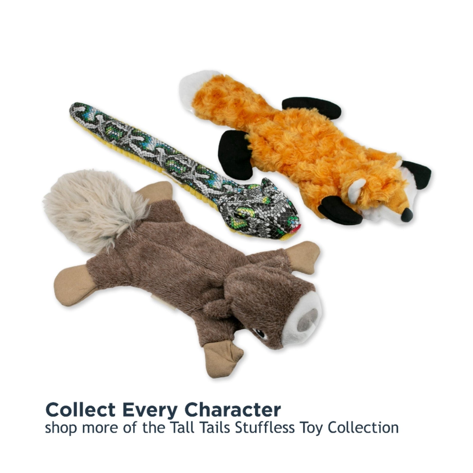 Tall Tails Dog Plush Stuffless Squirrel 16 in, view 2