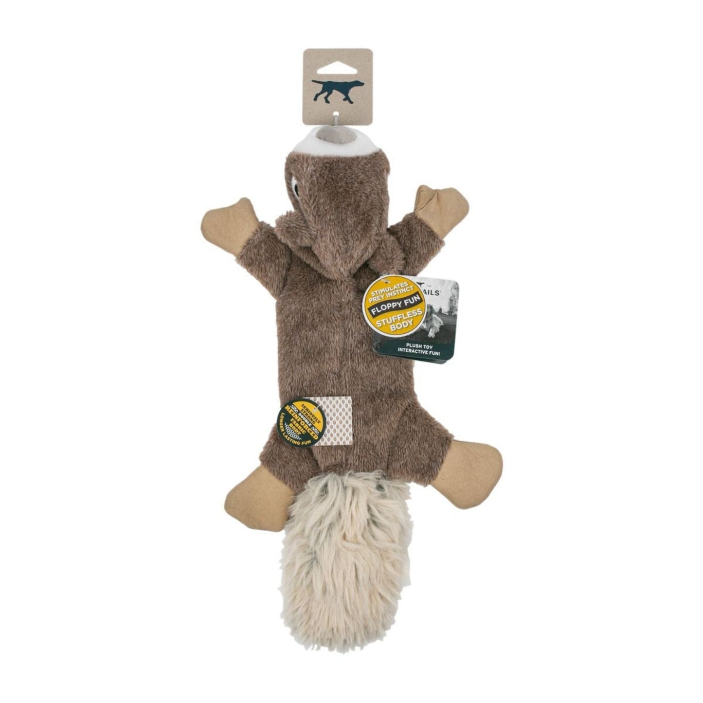 Tall Tails Dog Plush Stuffless Squirrel 16 in