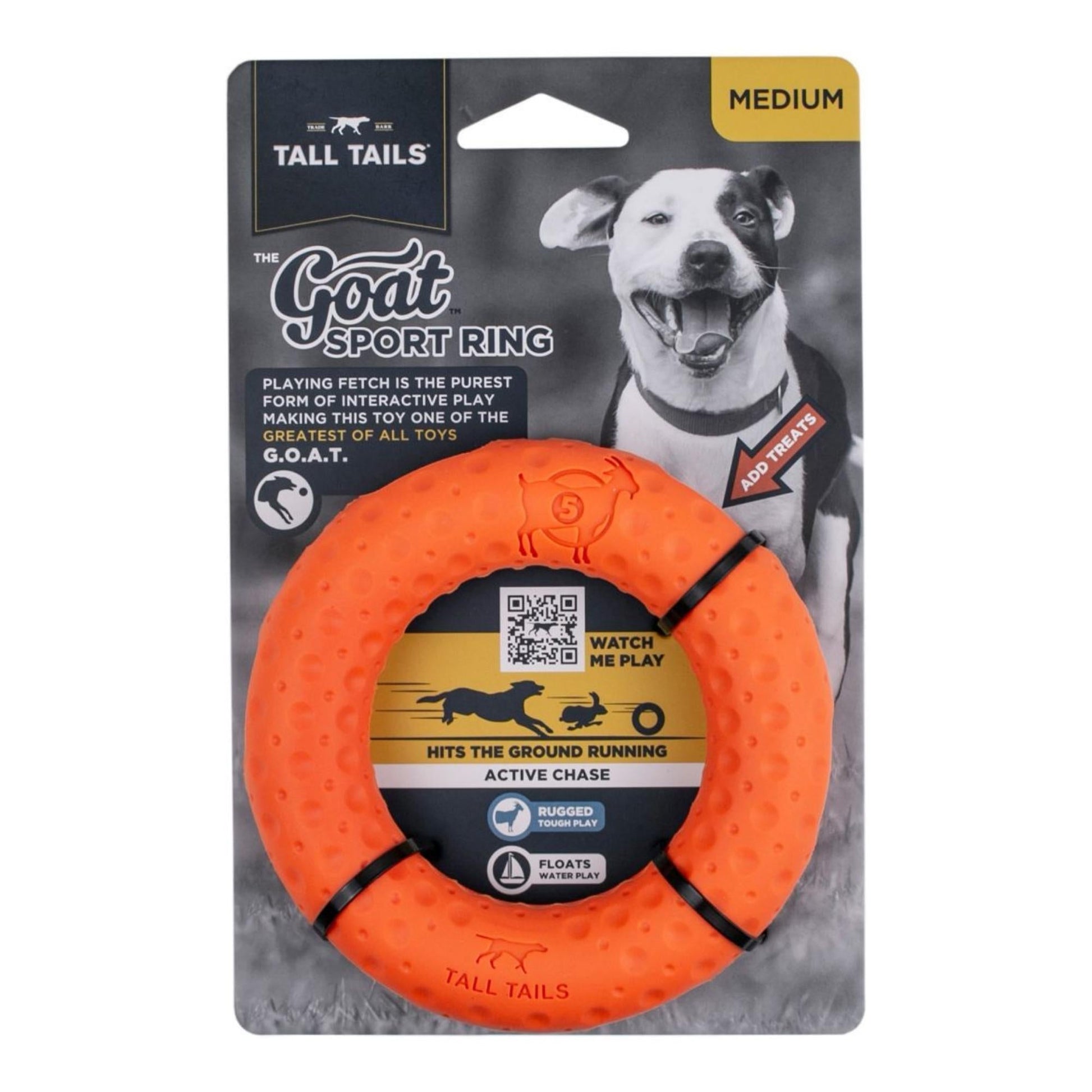 Tall Tails Dog Goat Ring Orange 5 in, view 2