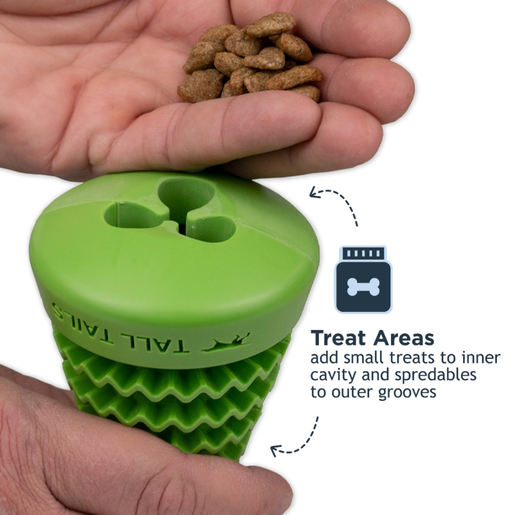Tall Tails Dog Natural Rubber Evergreen 4 in, view 4