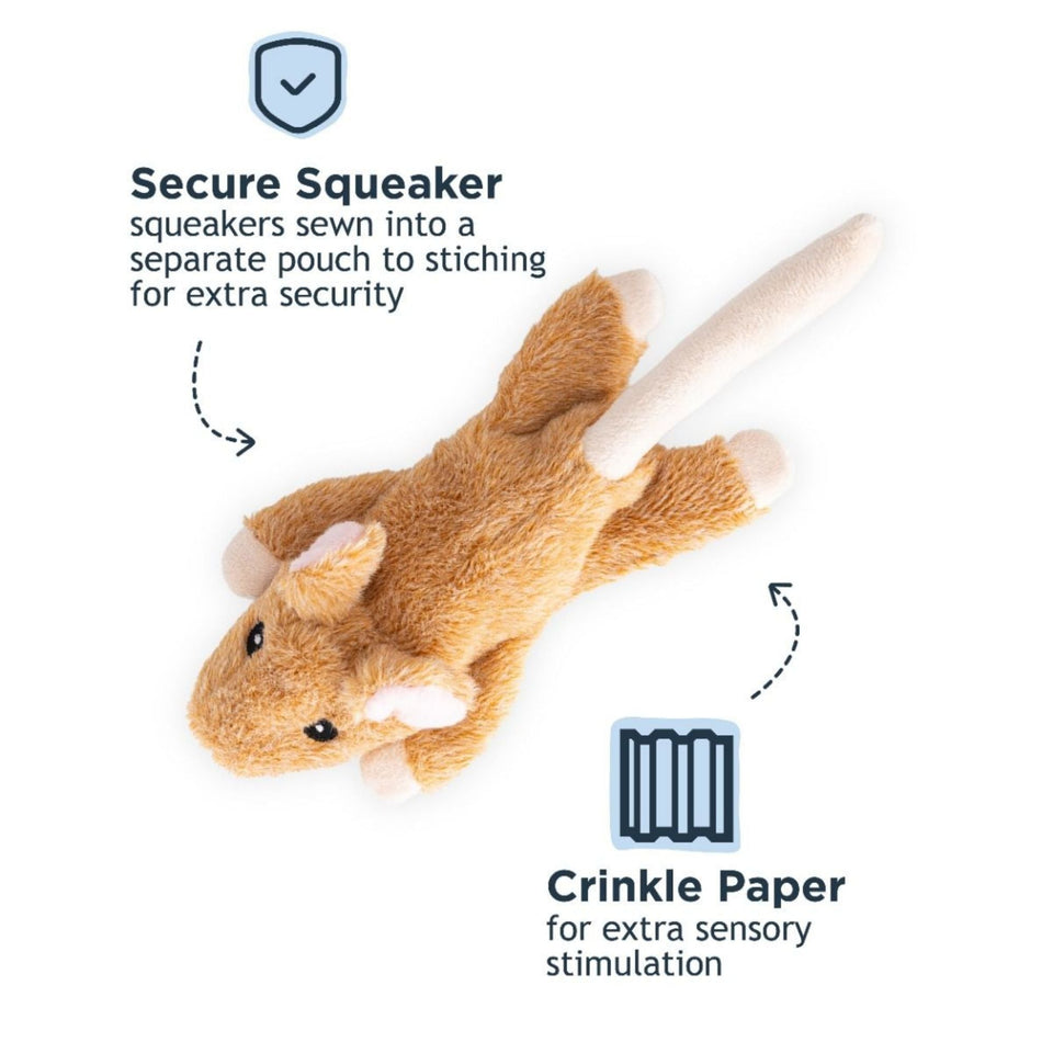 Tall Tails Dog Stuffless Mouse 8 Inches
