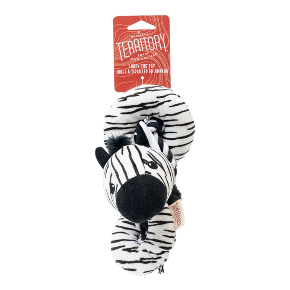 Territory Dog Loopy Tug Toy Zebra - 33 Inches