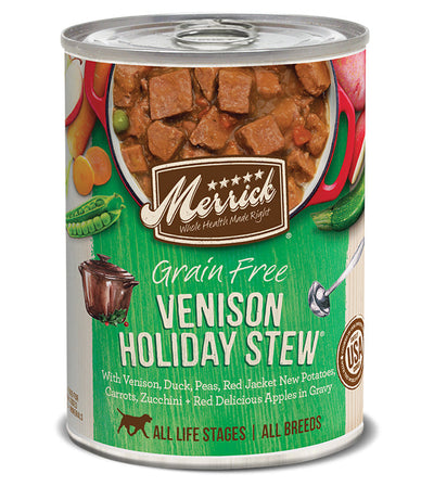 Merrick Venison Holiday Stew Canned Dog Food 12.7 oz. 12 ct
