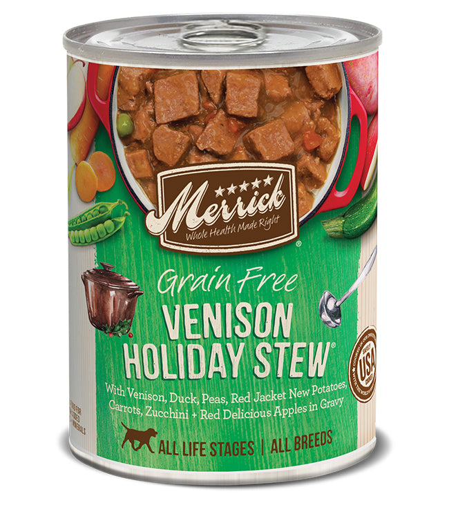 Merrick Venison Holiday Stew Canned Dog Food 12.7 oz. 12 ct