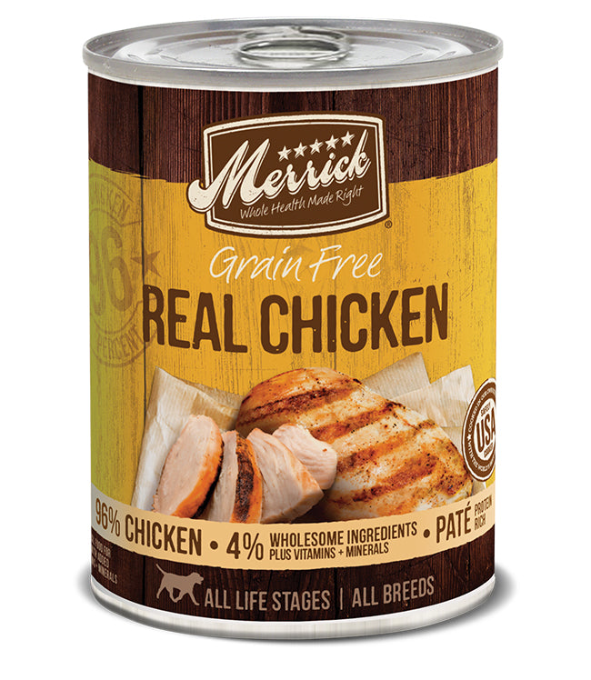 Merrick Dog Grain-Free Real Chicken, 12.7 oz each, Case of 12