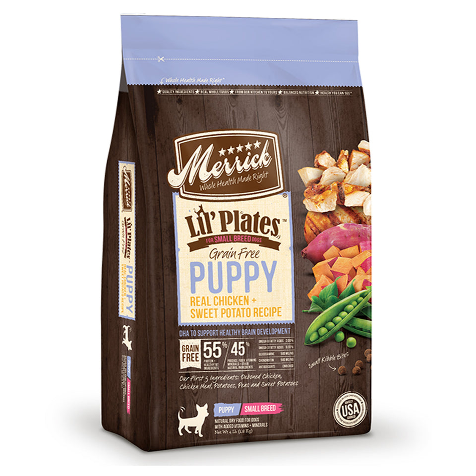 Merrick Lil Plates GF Puppy Real Chicken And Sweet Potato Recipe 12 lb