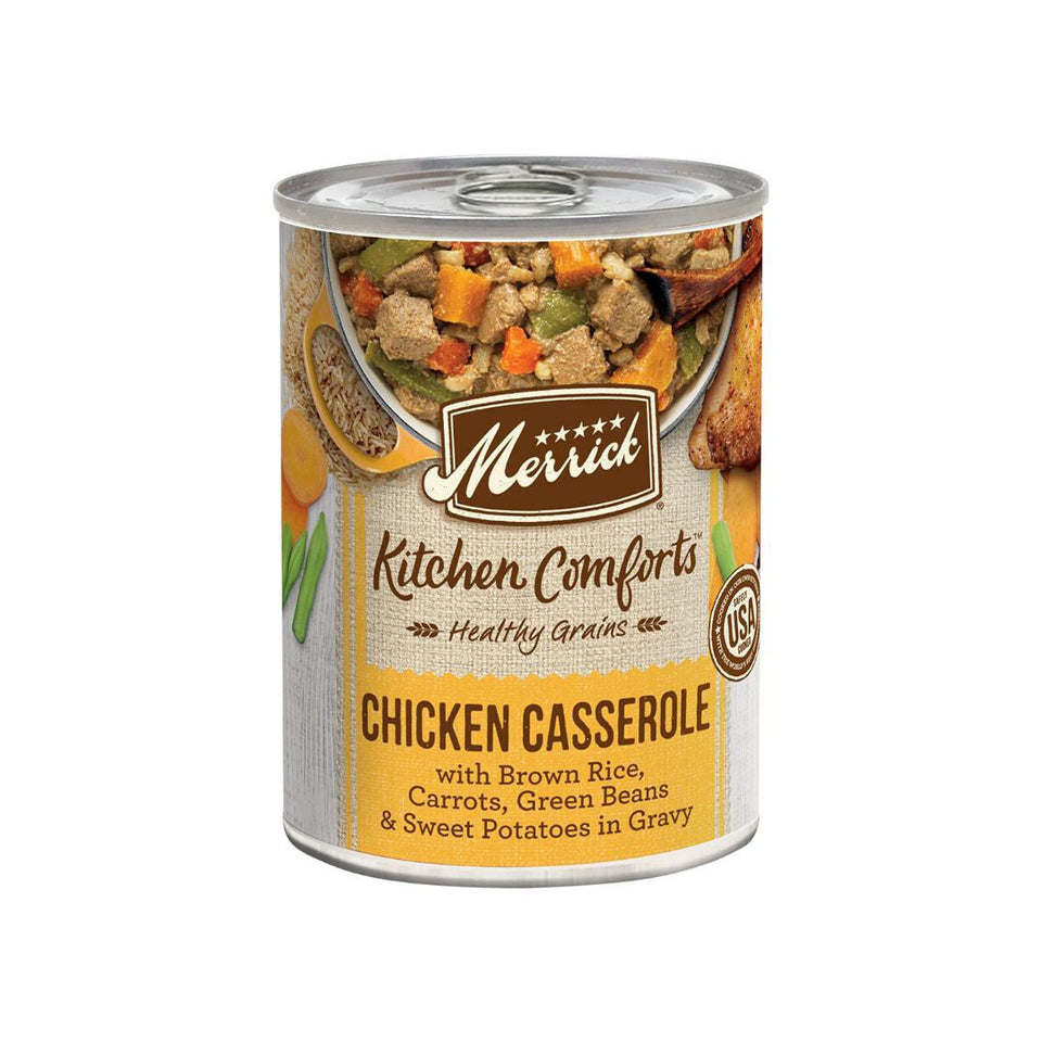 Merrick Kitchen Comforts Chicken Casserole Wet Dog Food, 12.7 oz each, Case of 12