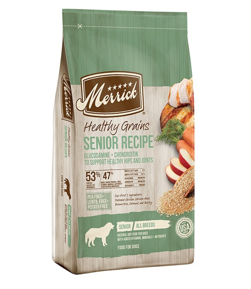 Merrick Healthy Grains Senior Recipe Dry Dog Food 4 lb - Pets Perfect