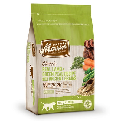 Merrick Classic Real Lamb And Green Peas Recipe With Ancient Grains, 4 lb