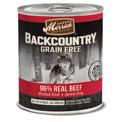 Merrick Dog Backcountry Grain Gree 96% Beef 12.7 oz. 12 ct